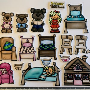 Goldilocks And The Three Bears Felt Figures Flannel Board Story Set Felt Board Stories