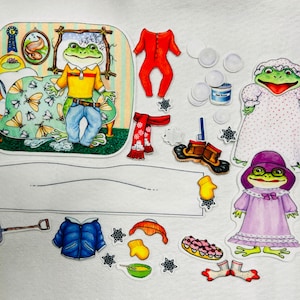 SALE Freddy Frog Felt Figures Flannel Board Story Set Felt Board Stories P1
