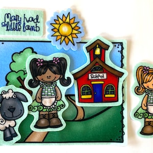 Mary Had A Little Lamb Felt Figures Flannel Board Story Set Felt Board Stories