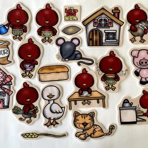 Little Red Hen Felt Figures Flannel Board Story Set Felt Board Stories Kids Preschool Education