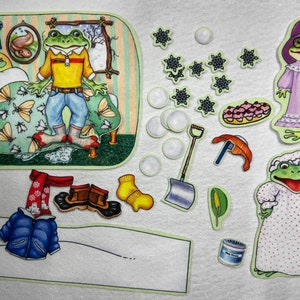 SALE Freddy Frog Felt Figures Flannel Board Story Set Felt Board Stories P1