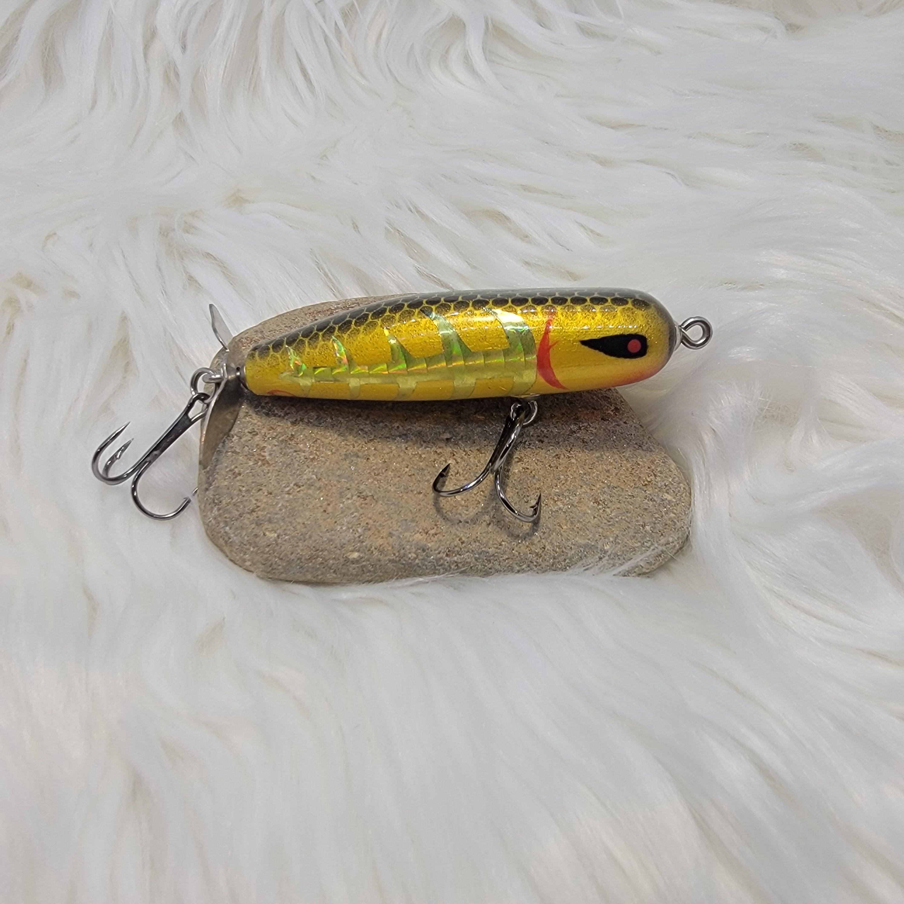 basswood fishing lures Tsunami Timber Lure Pencil Popper - 8" Handcrafted from premium basswood Making Lure from Burnt Basswood