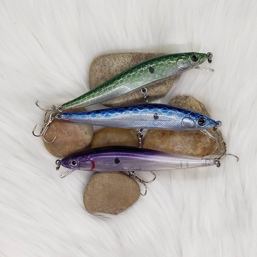 Suspending Jerk Bait Custom Fishing Lure. Clear Shad Series, Royal Shad,  Blue Shad, Tennessee Shad. Christmas Gift Idea, Gifts for Him. 