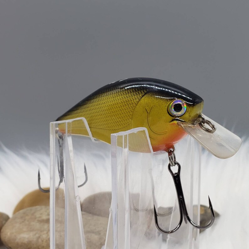 Chartreuse Baitfish custom painted bass fishing lure. Choose Etsy