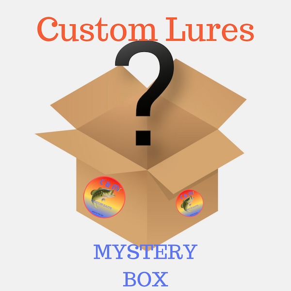 Mystery Box of Custom fishing lures! C and M hand crafted lures, jigs, spinner baits ect. Fishing tackle, bass fishing gift idea.