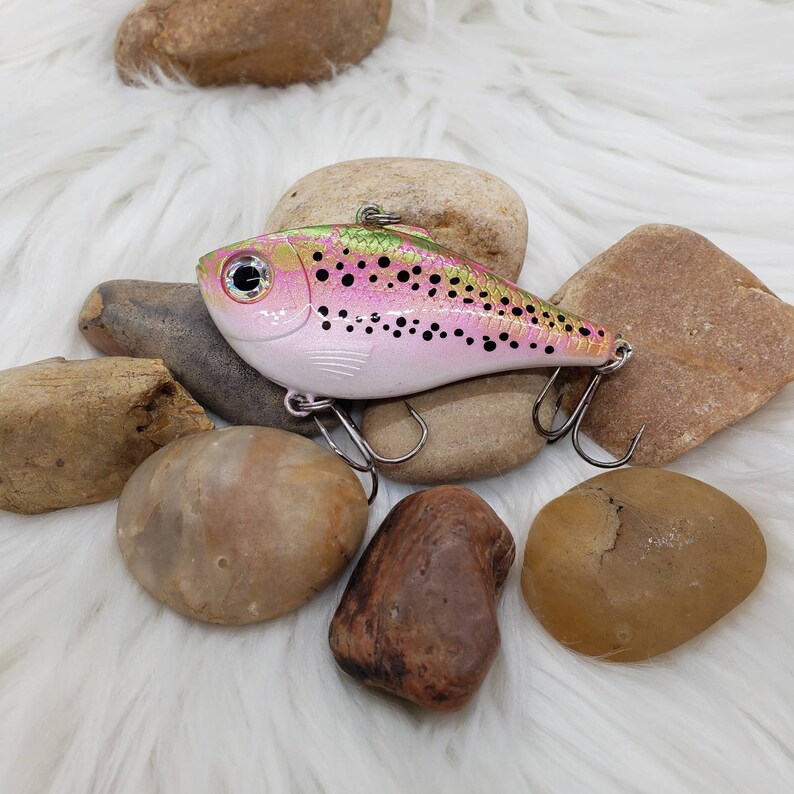 Rainbow Trout Custom Painted Crankbait Fishing Lure. Custom Etsy