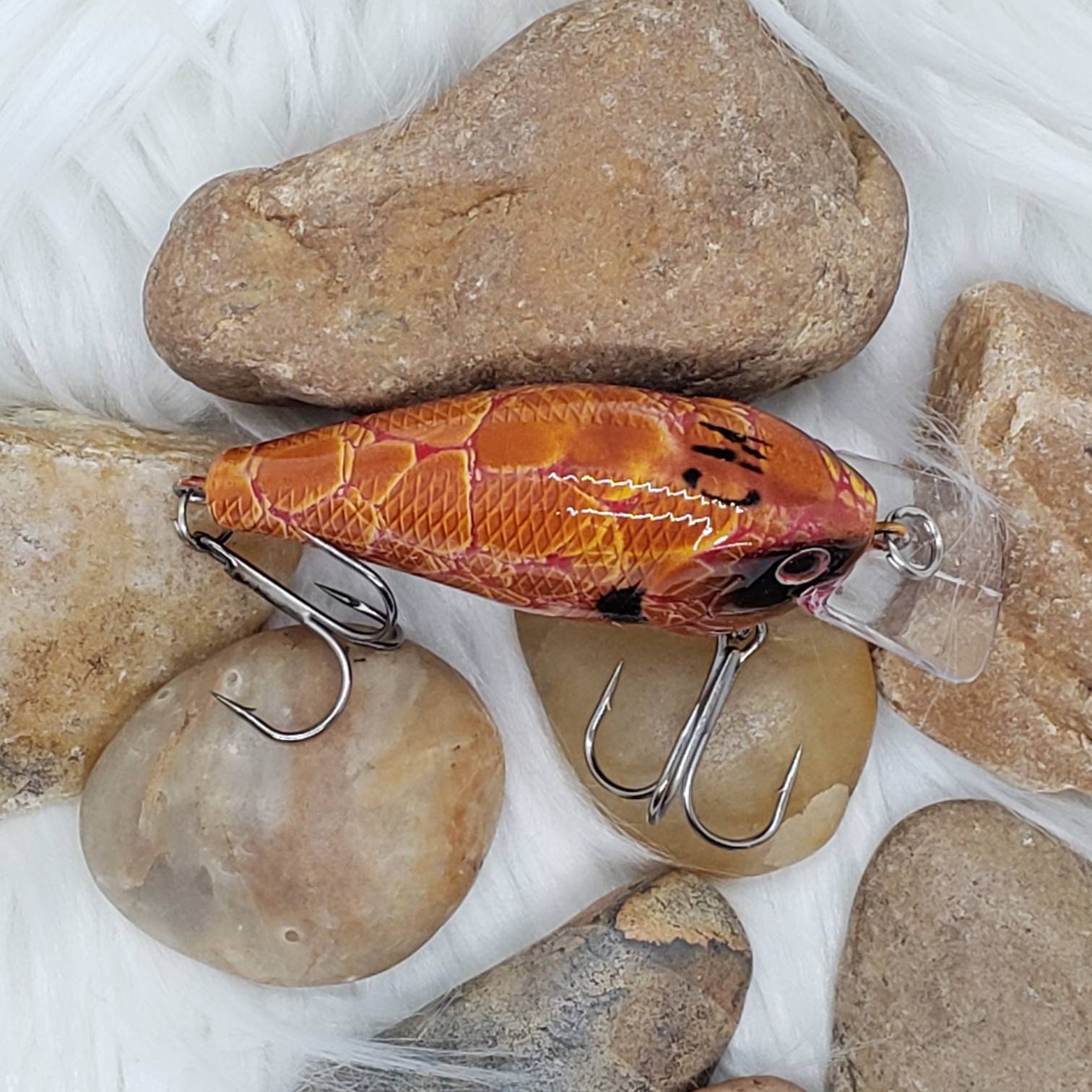 Raging Fish Raging Fire, Custom Painted Bass Fishing Lure. Gifts for Him. - Etsy