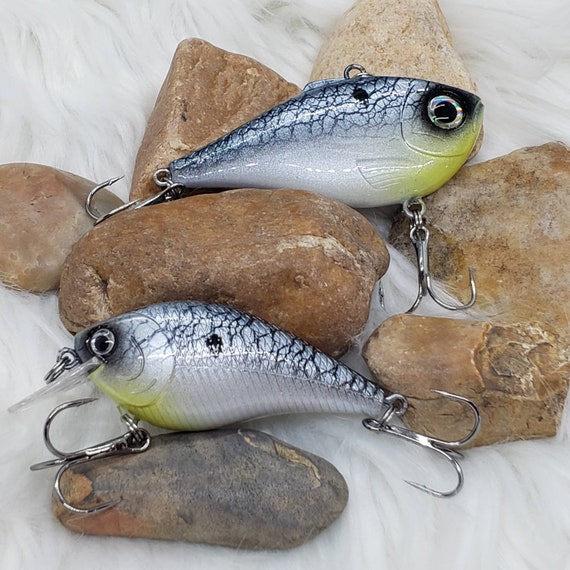 Custom Painted Bass Fishing Crankbait Lure, Crack Pearl Shad. Gifts for  Him, Husband Gift Idea, Fishing Tackle, Fisherman Gifts. 