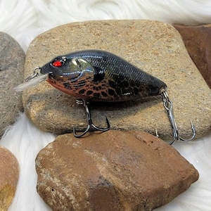 River Knocker crankbait, Custom fishing lure. Gifts for him, Fisherman gift, freshwater tackle, lipless, deep diver baits.