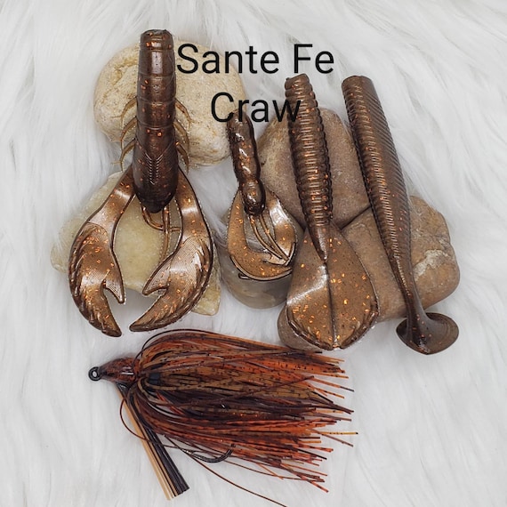 Swim Jig With Trailers Fishing Kit, Sante Fe Craw. Bass, Walleye