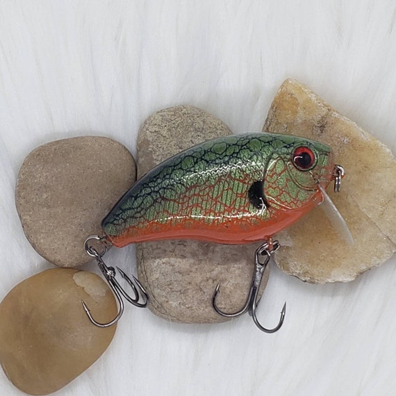 Smashing Pumpkin Custom Painted Crankbait Fishing Lure. Hand Painted Lures,  Fishing Gift, Gifts for Him, Gift Idea for Husband. 