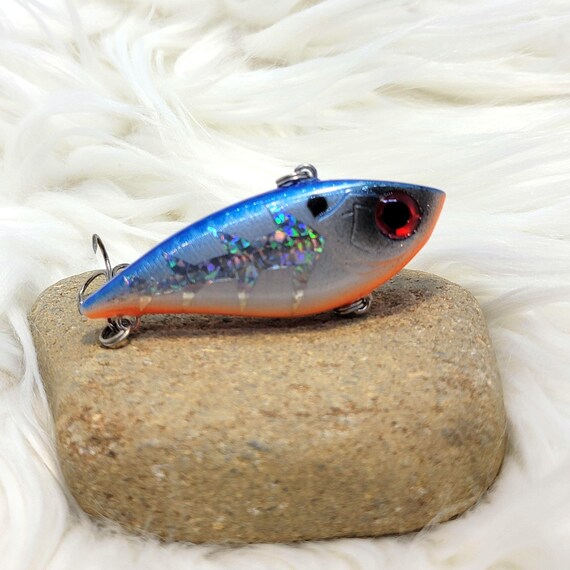 baby blue eyes fishing lures Blue Shad Lipless holographic, Crank bait. Bass fishing, custom lures,  gifts for him, gifts for her. Lip less baits, fishing tackle