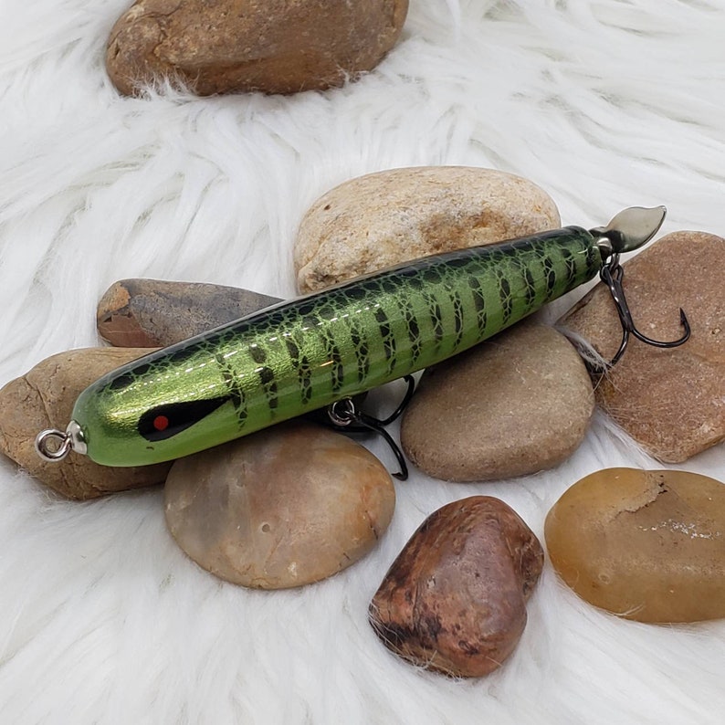 Bream Hand Carved Bass Wood Single Blade Prop Bait Fishing Etsy