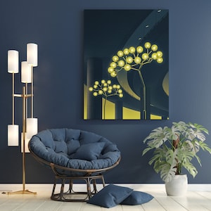 Retro Futurism Sci-Fi Wall Decoration Brutalist Architecture Poster Elderflower