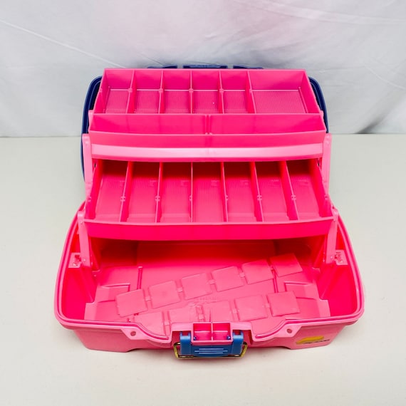Pink fishing tackle box deals