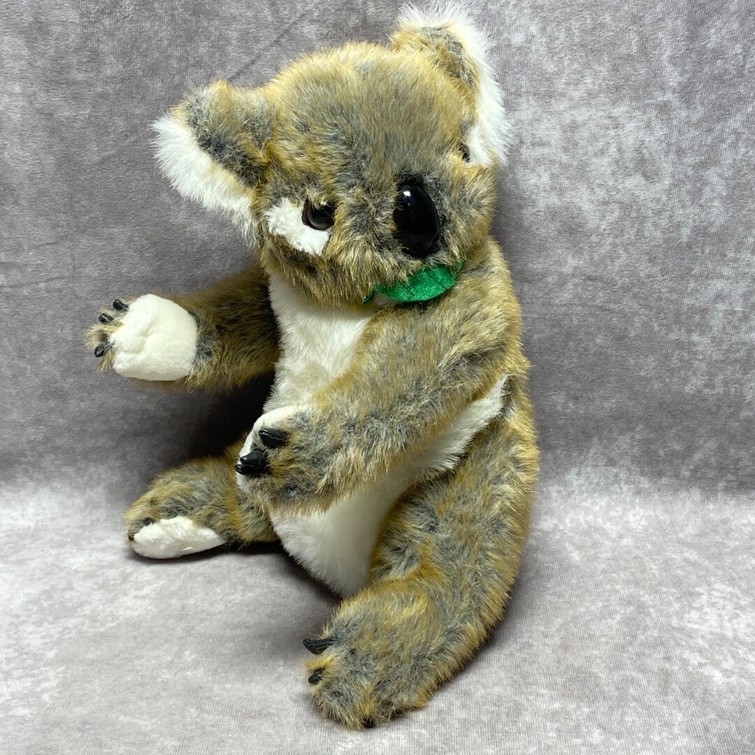 animal-planet-plush-koala-bear-stuffed-toy-with-green-leaf-11-5-etsy