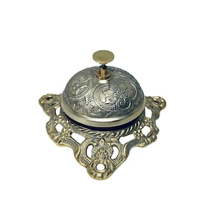 Vintage Ornate Elegant Service Bell Hotel Desk Retail Counter Food Retail