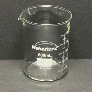 Beaker 600mL Fisherbrand FB 100-600 Lab Science Medical Glass