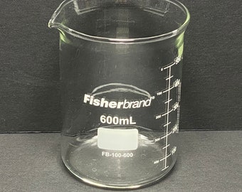 Beaker 600mL Fisherbrand FB 100-600 Lab Science Medical Glass