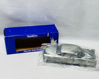 Vintage 1956 Cadillac Banthrico Classic Coin Bank Die-Cast Model With Box