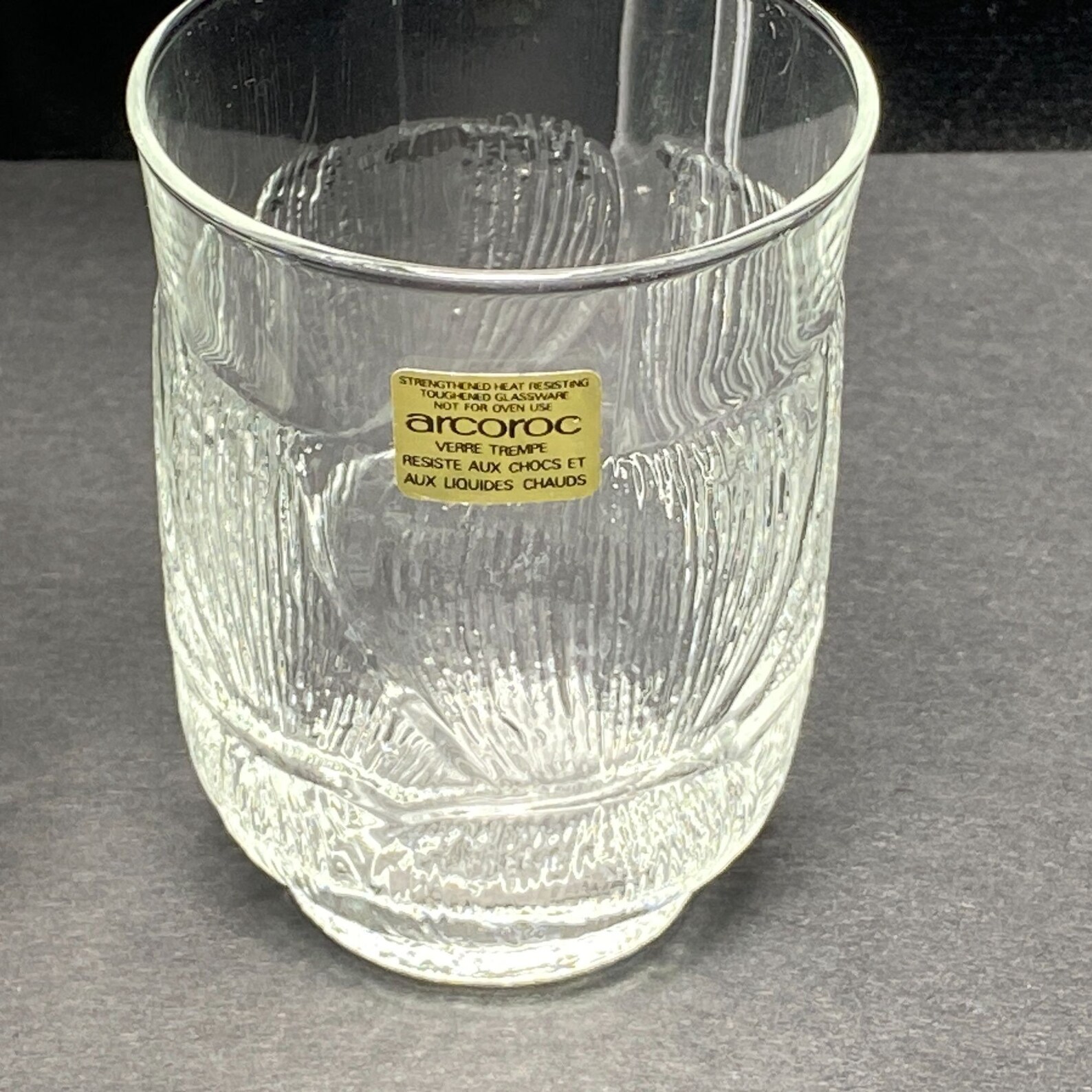 Vintage Arcoroc Set of 6 Heat Resistant Glassware - 7 Oz Textured ...