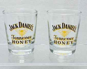 Jack Daniels Tennessee Honey Schnapsgläser Set mit 2 Barware Sammlerstücken