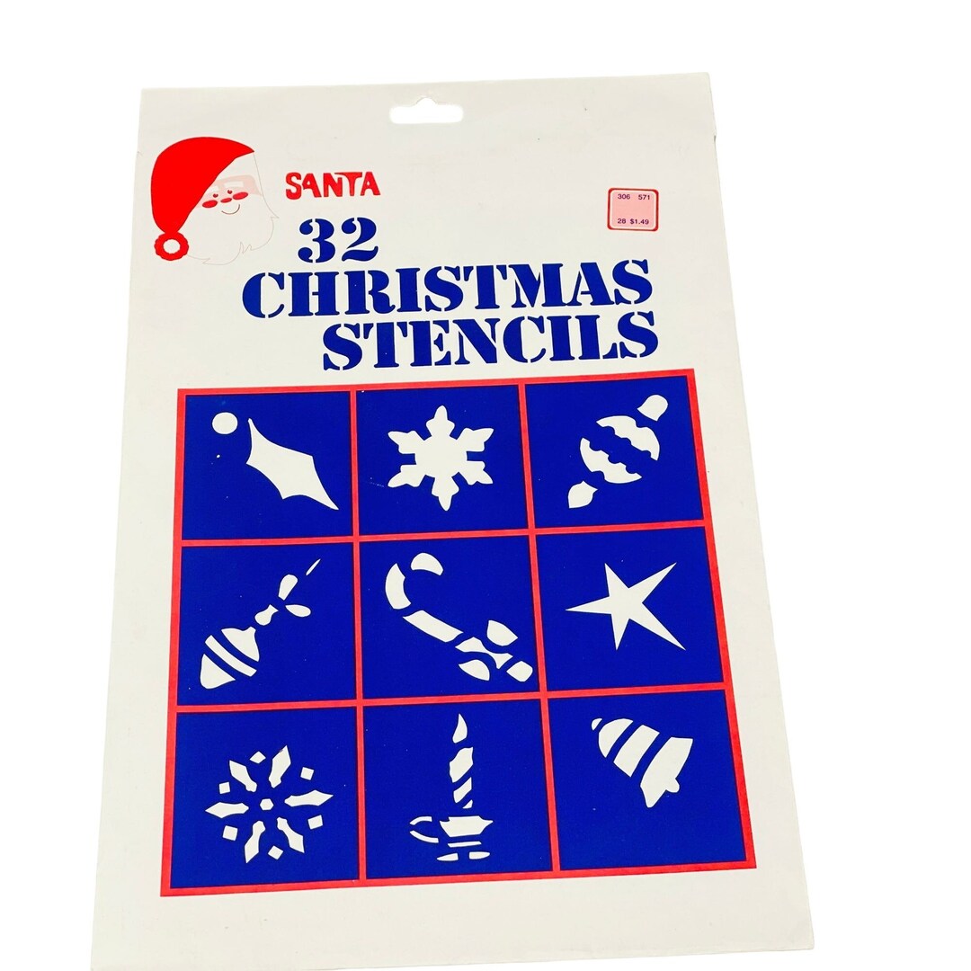 vintage-32-christmas-window-stencils-holiday-decor-etsy