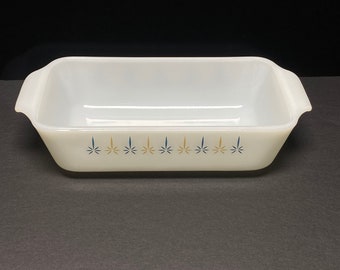 Vintage Fire King Candle Glow 1QT Pan Pan Horno Anchor Hocking Bakeware