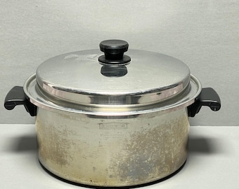 Vintage Emdeko 5 Qt Stock Pot 3-Ply 18-8 Stainless Steel USA Cookware