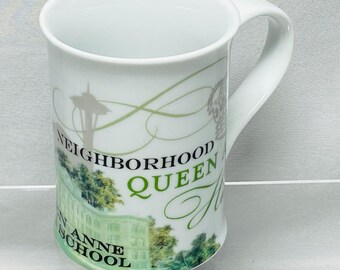 Neighborhood Queen Anne Hill Ceramic Mug 12 Oz Design By Rosanna