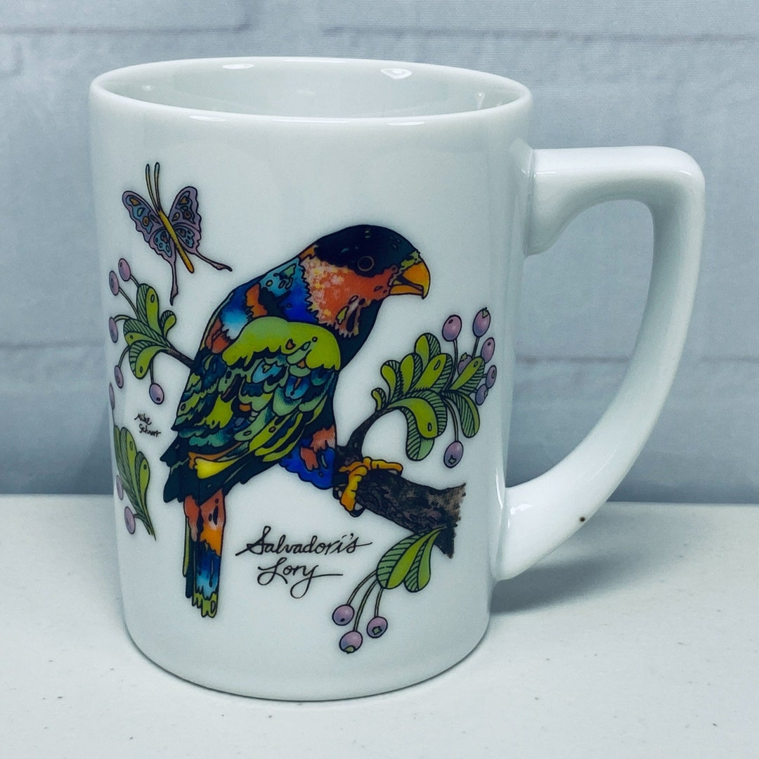 Vintage Salvadori's Lory Bird Coffee Mug Tea Cup 8oz San Diego ...