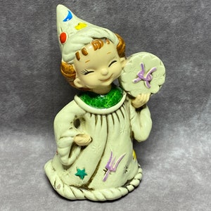 Vintage Josef Originals Wizard Figurine - Zodiac Pisces Astrology 6.5&quot; Tall