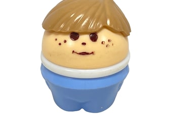 Little Tikes Toddle Tots Rare Light Brown Hair Boy Chunky Figure Blue Pants