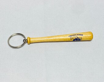 Mini Baseball Bat Keychain Tri-City Posse Logo Wood Souvenir Washington State
