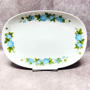 Noritake Cookn Serve Blue Orchard 13&quot; Oval Serving Platter Floral Design