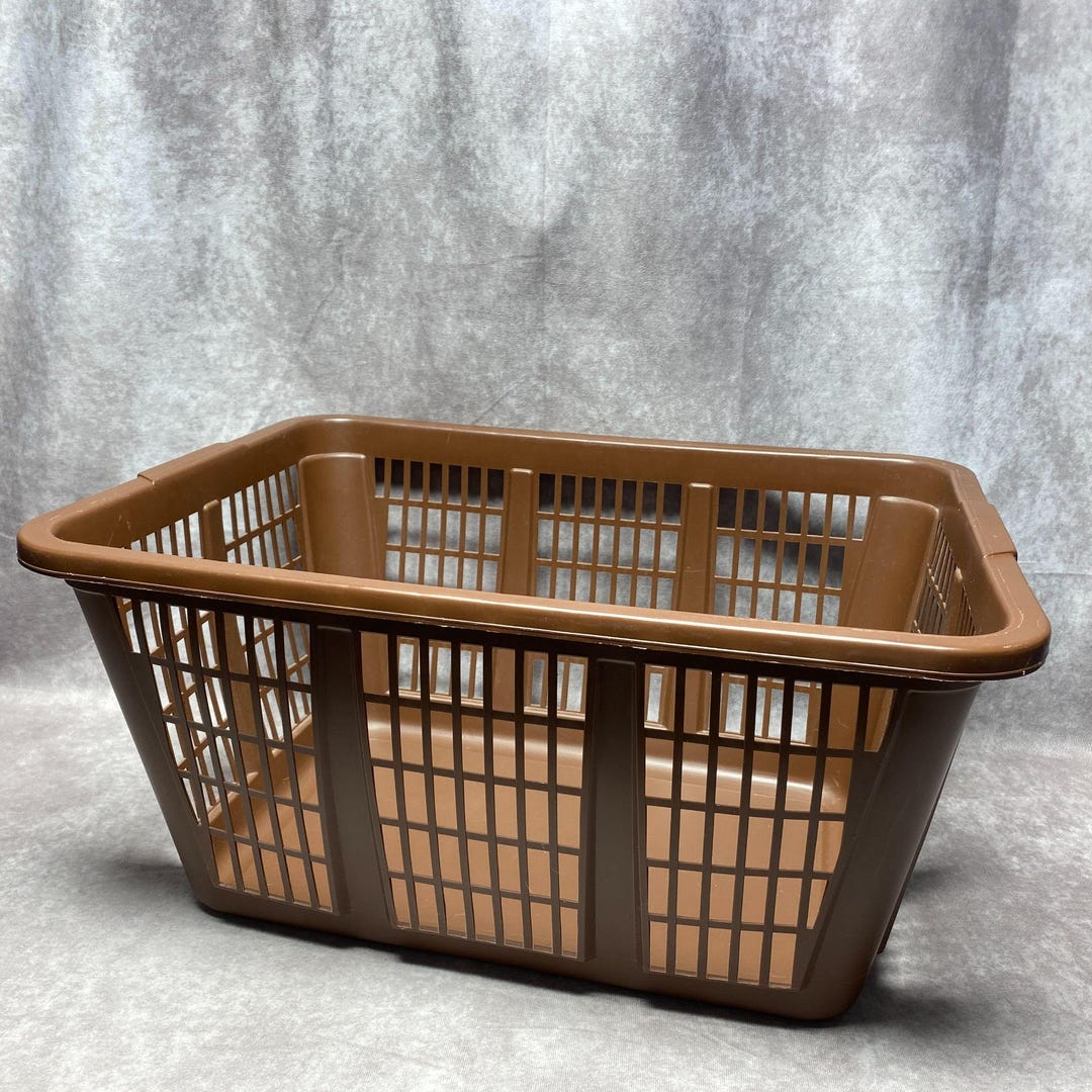 Vintage Rubbermaid Brown Plastic Rectangle Laundry Basket 2965 Retro - Etsy