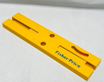 Fisher-Price 1986 Workshop Tool Set Level Ruler Toy Pretend Play Measuring Tool