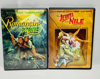 Romancing The Stone & Jewel Of The Nile DVD Set Michael Douglas Kathleen Turner