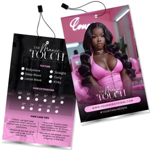 Hair Hang Tags Design, Hair Extensions Hang Tag Design, Hair Bundle Tag Template Design, Editable Hair Hang Tag, Hair Branding