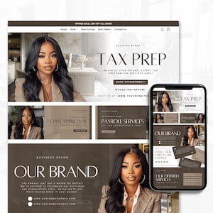 Tax Website Template, Tax Season Website, Tax Preparation Website Design, Tax Banner Templates, Tax templates, Accounting Website Template