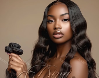Lace Frontal Hair Model Stock Photo (Digital Download)