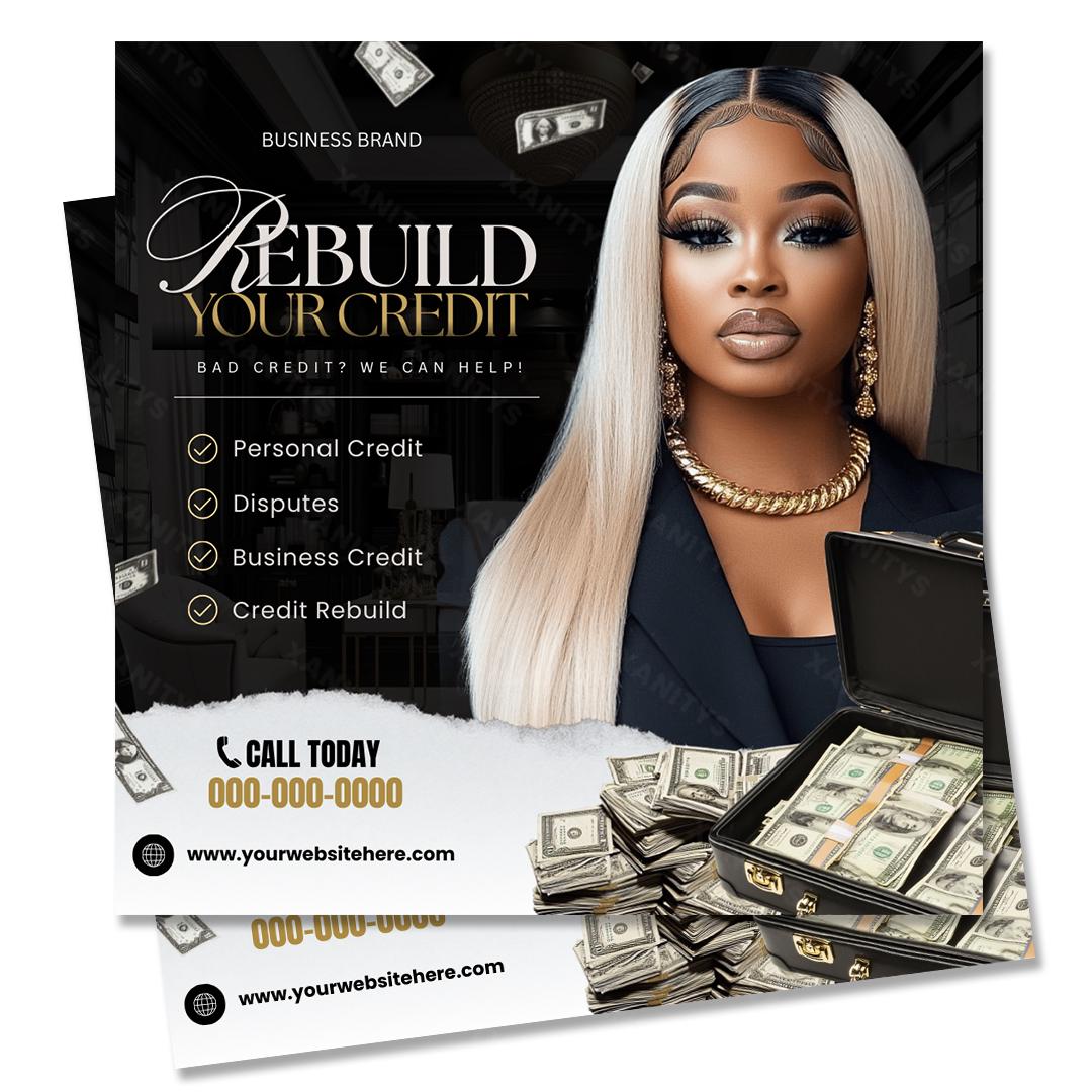 Credit Repair Flyer Template, Editable Canva Design - Etsy