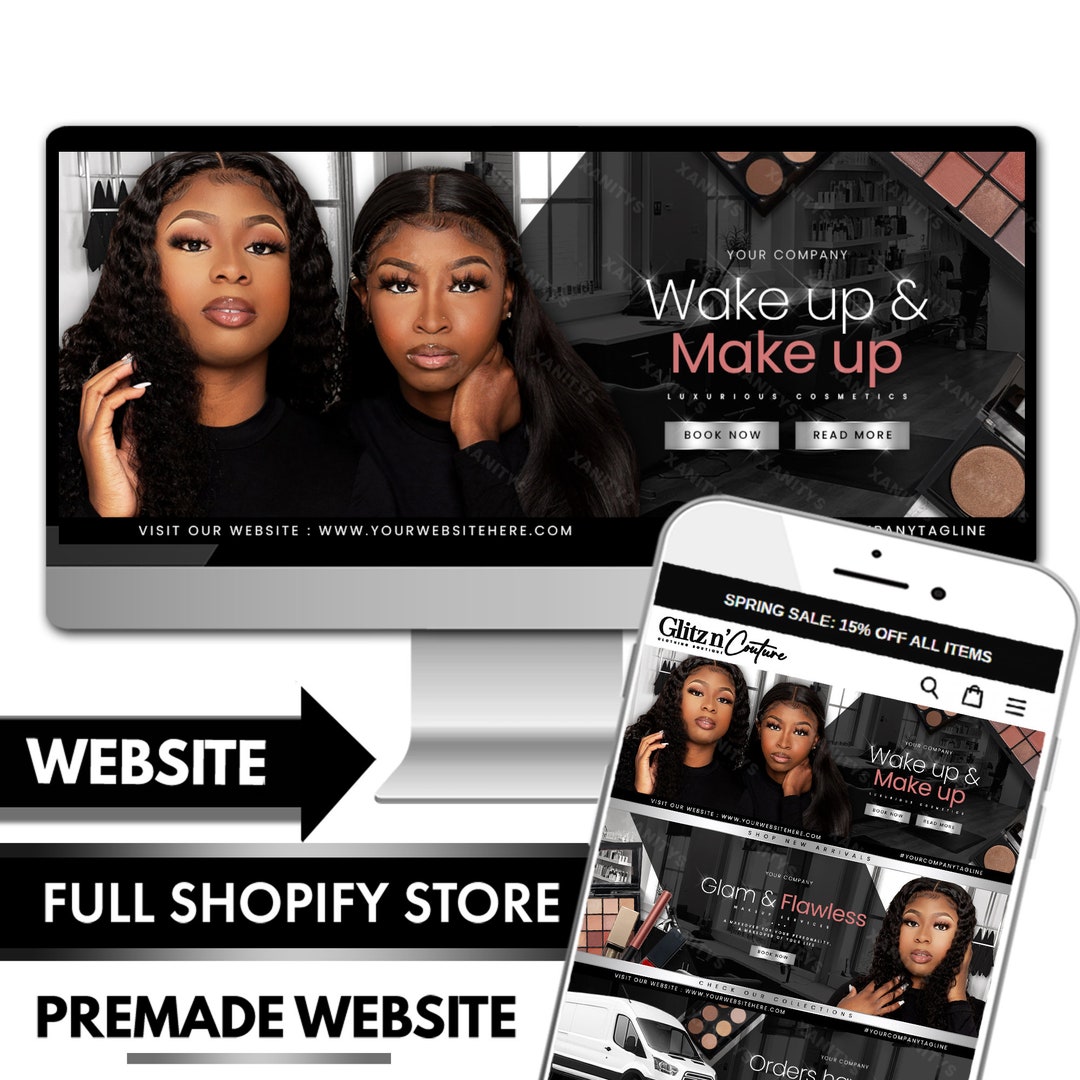 Cosmetics Website Design, Lash Extensions Website, Lip Gloss Business ...