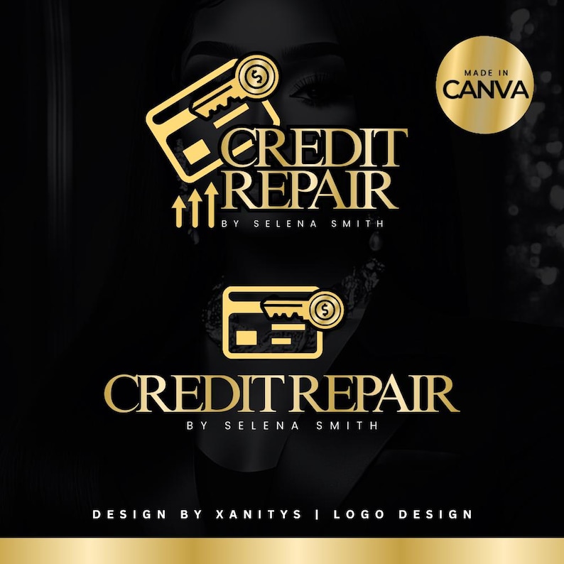 Credit Repair Logo, Editable Canva Template - Etsy