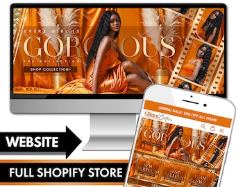 Clothing Boutique Website, Fashion Store Website, Hair Website, Premade Shopify Website Design, Shopify Theme