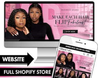 Premade Hair Extensions Shopify Website Design