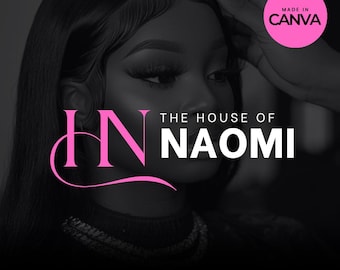 Hair Salon Logo Design, Beauty Business Branding (Canva Template)