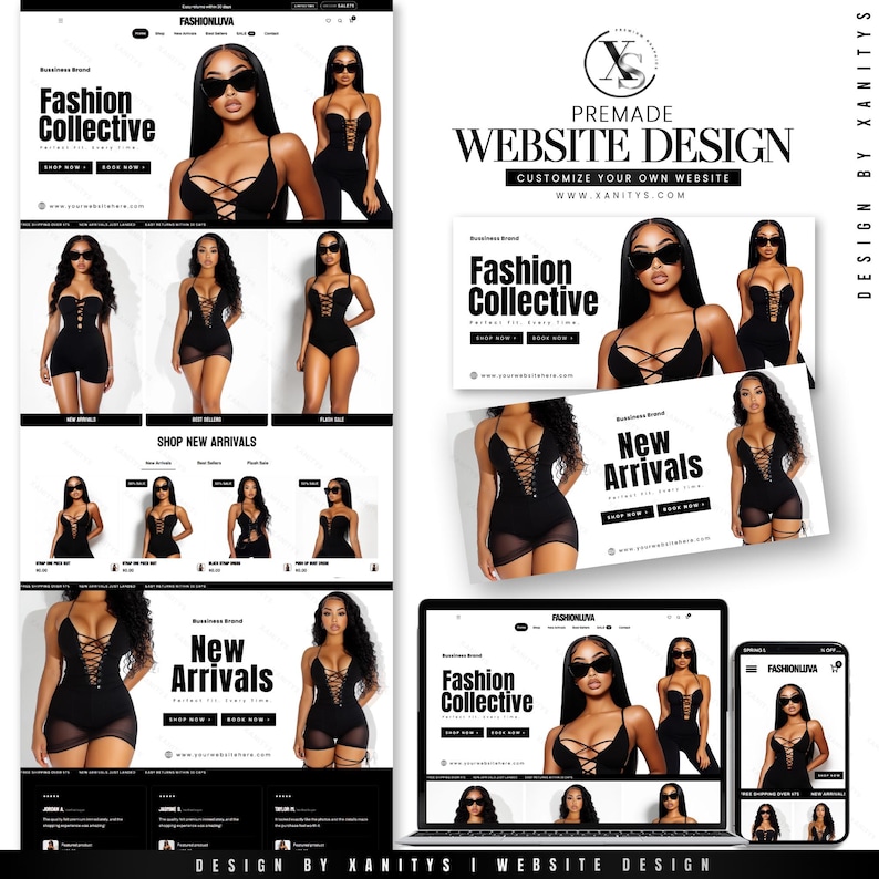 Shopify Theme Clothing, Shopify Website Template, Clothing Website, Clothing Brand Website, Shopify Store Design, Shopify theme boutique image 5