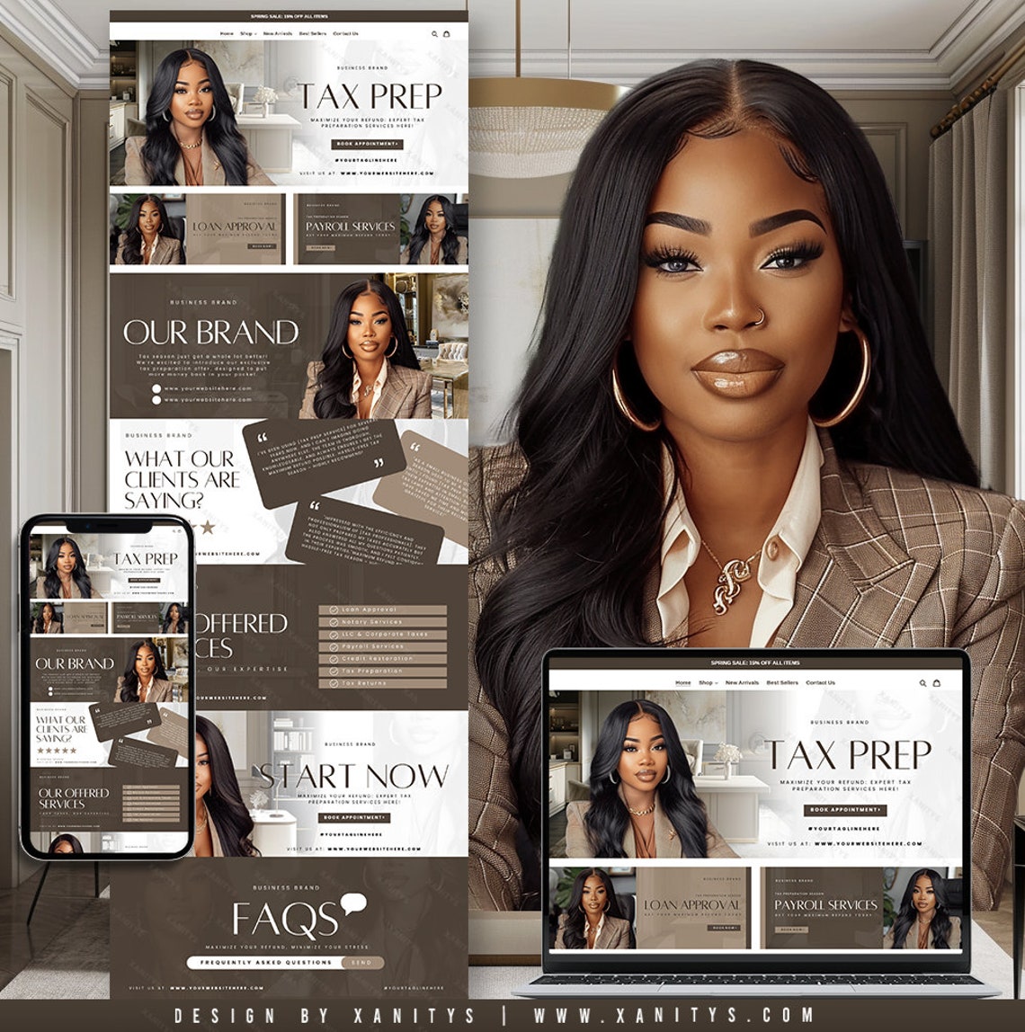 Tax Website Template, Tax Season Website, Tax Preparation Website Tax Website Template, Tax Season Website, Tax Preparation Website