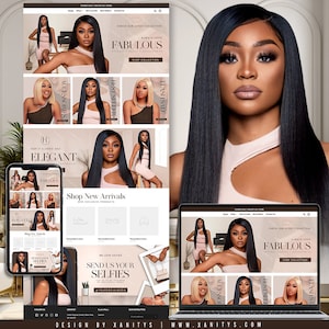 Peut inclure: Page d'accueil du site Web d'une entreprise de tissages de cheveux appelée Xanitys. Le site Web présente un mannequin portant de longues extensions de cheveux noirs. Le site Web propose également une variété d'extensions de cheveux, y compris des paquets, des fermetures et des frontales. Le site Web propose également un appel à l'action pour acheter la dernière collection.